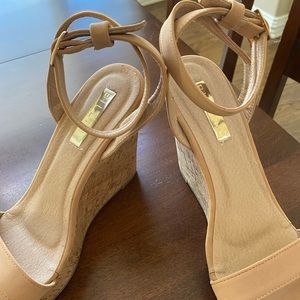 Wedge sandals with ankle strap